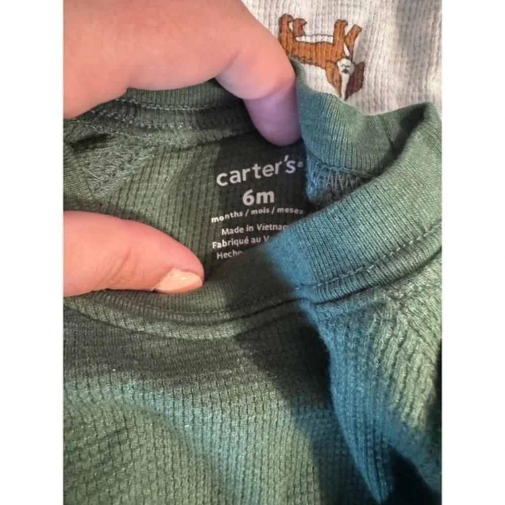 Baby Boy 6-9M Clothes Bundle Cat & Jack Carters Sleepers Bodysuits‎ 6 Piece Lot
